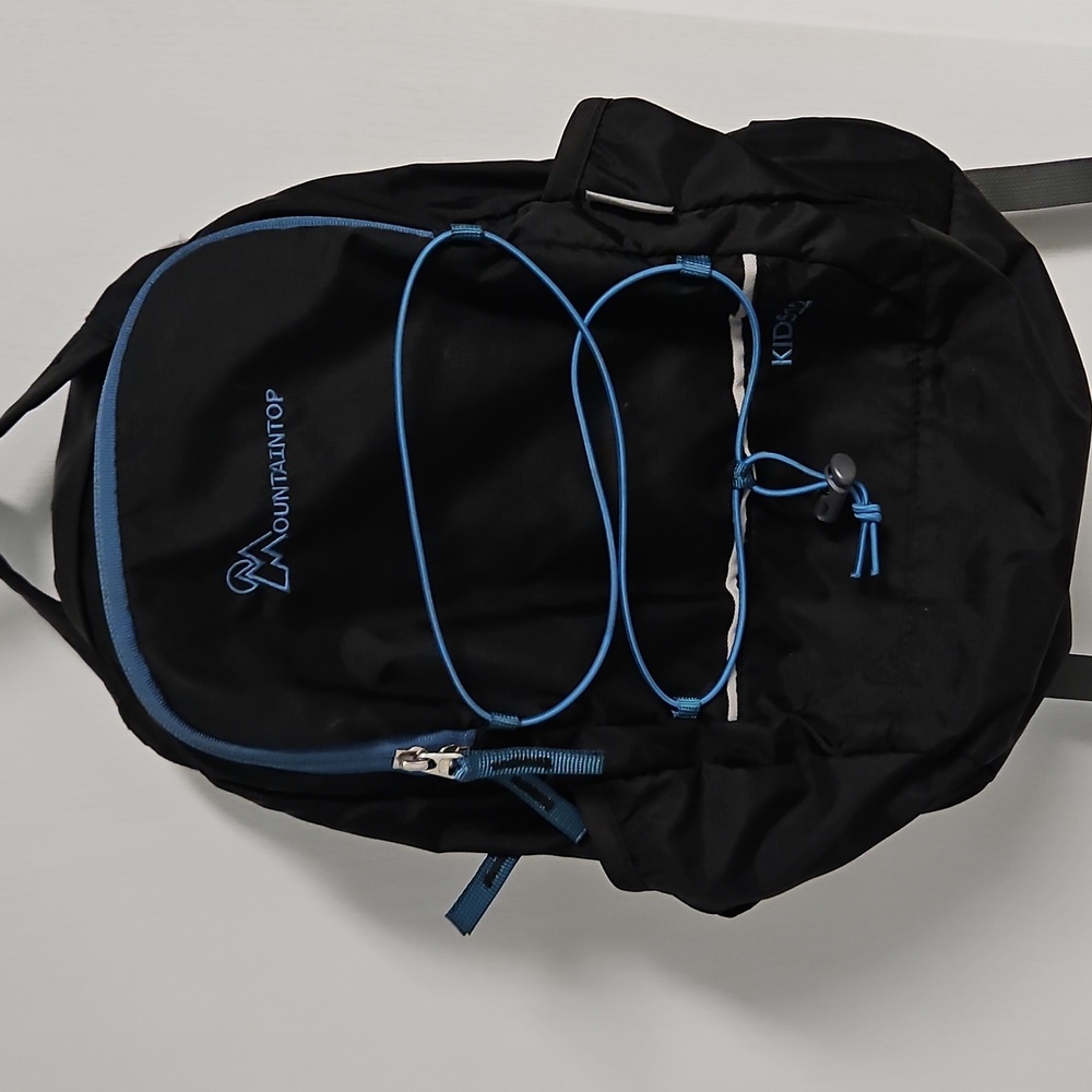 Mountaintop Youth Backpack - Kids 12 - Black & Blue Outdoor Hiking School